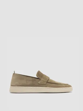 HERBIE 001 - Taupe Suede Penny Loafers,Men