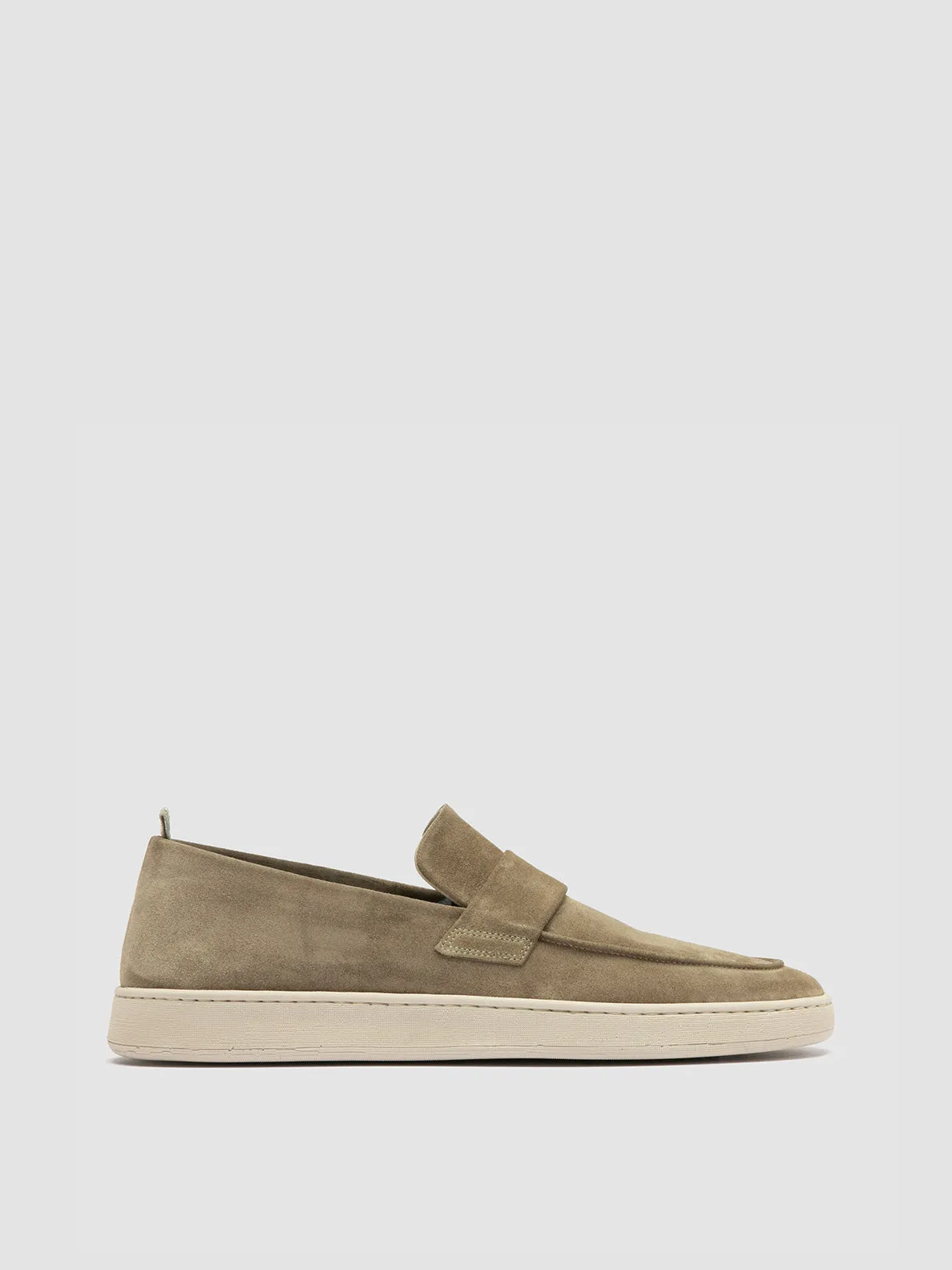 HERBIE 001 - Taupe Suede Penny Loafers,Men