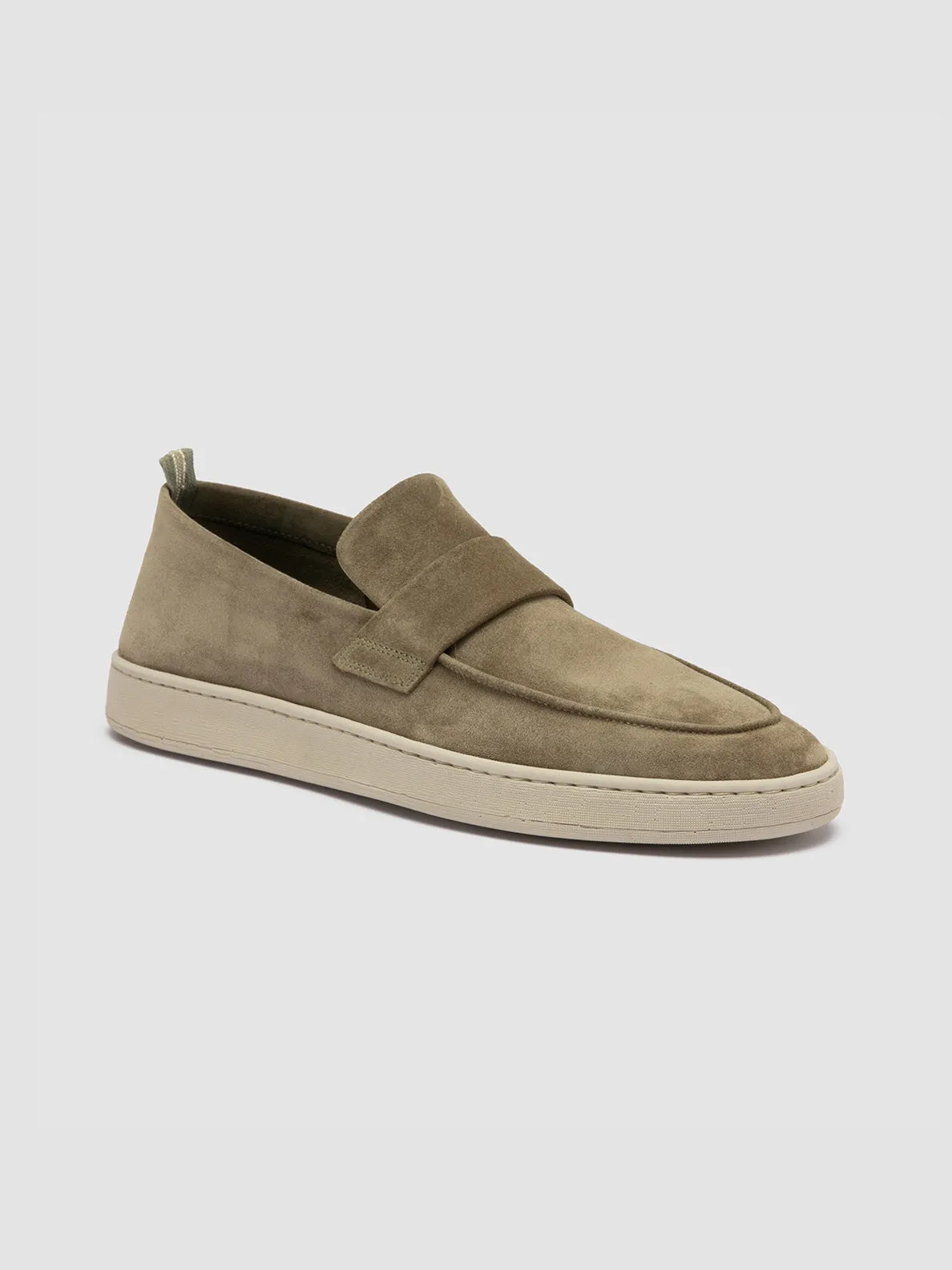 HERBIE 001 - Taupe Suede Penny Loafers,Men