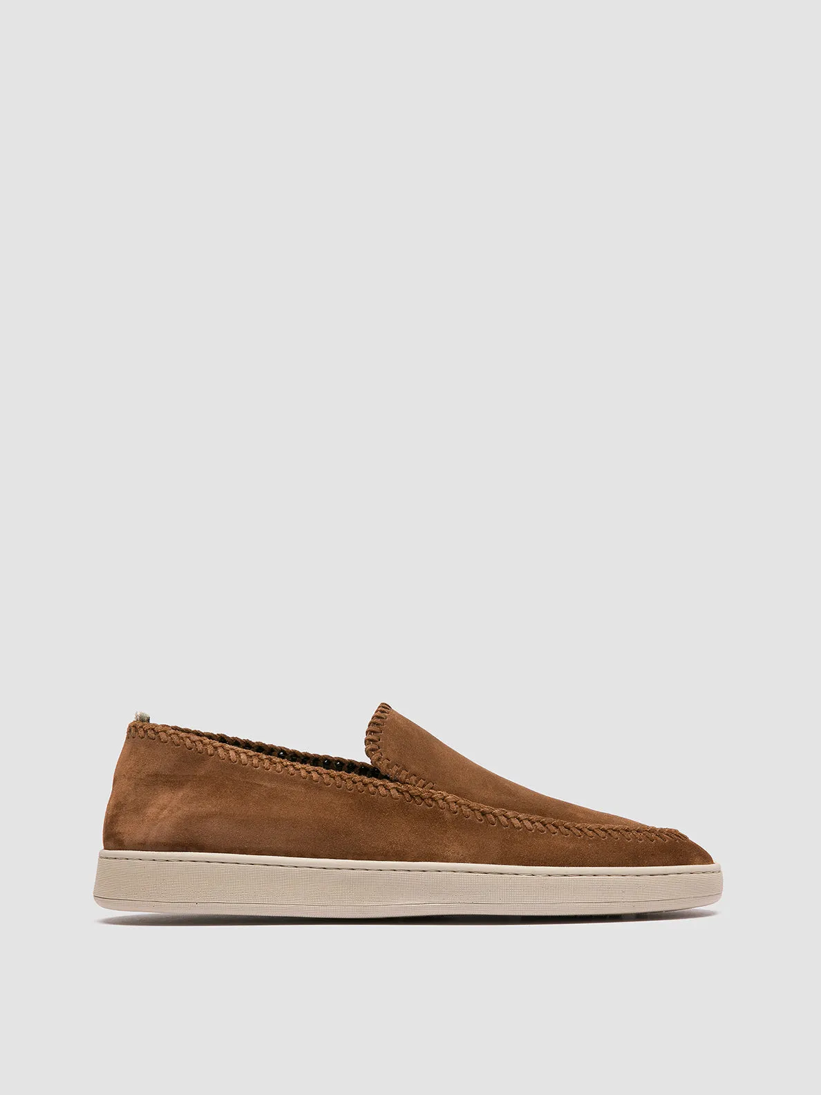 HERBIE 011 - Brown Suede Penny Loafers,Men