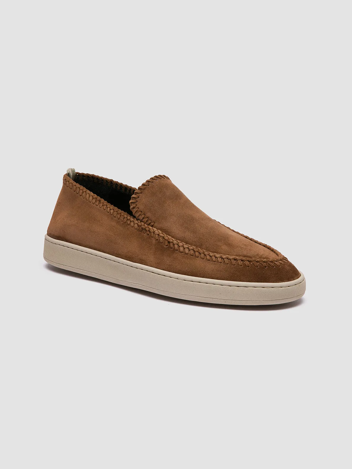 HERBIE 011 - Brown Suede Penny Loafers,Men