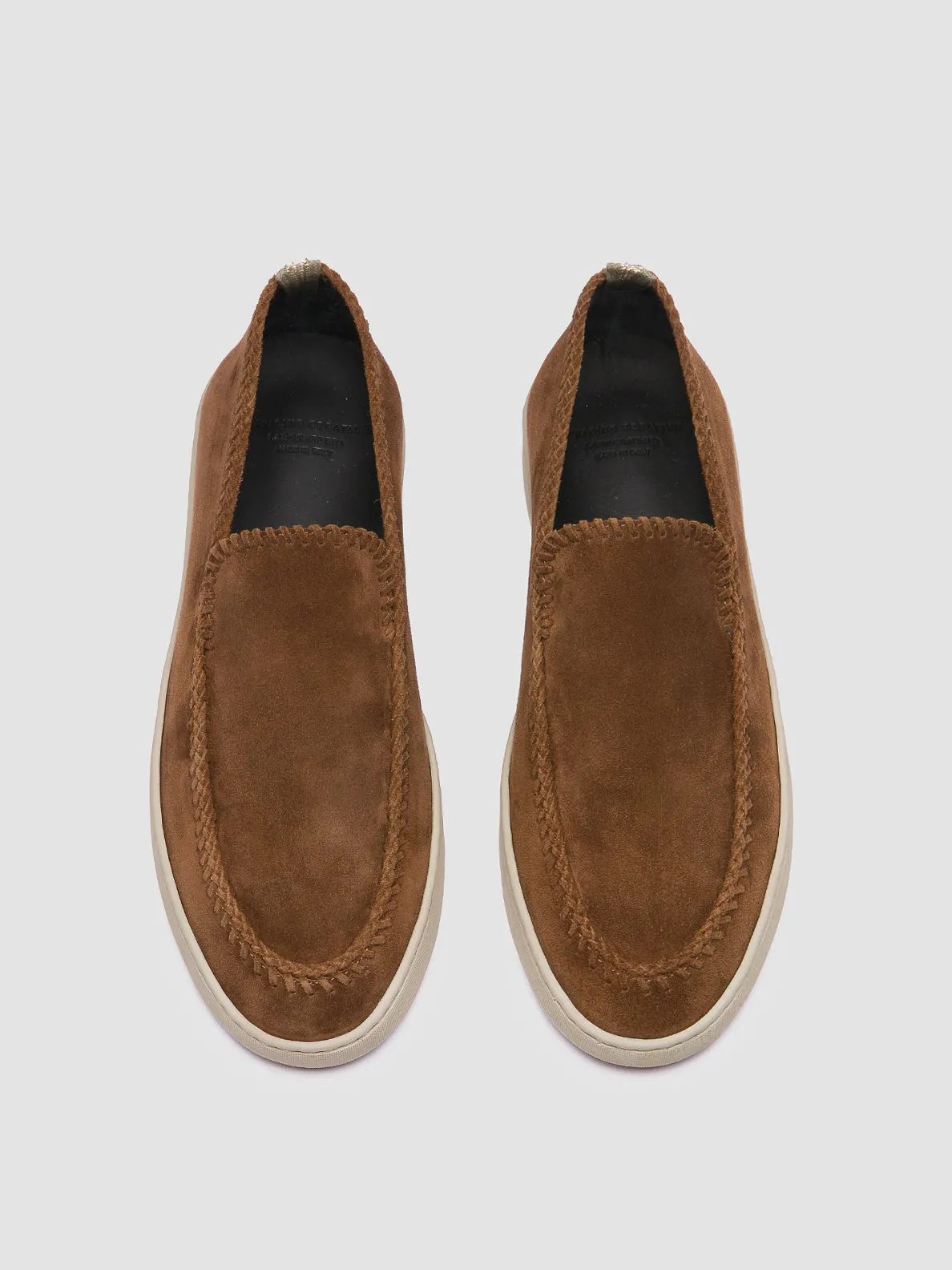 HERBIE 011 - Brown Suede Penny Loafers,Men