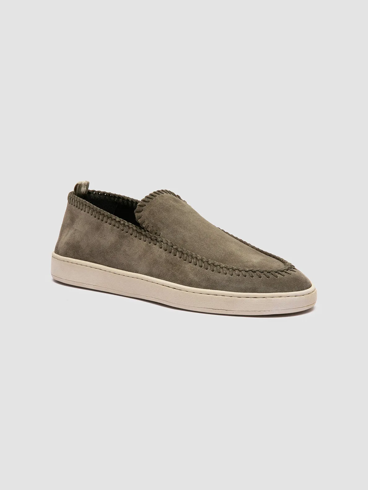 HERBIE 011 - Green Suede Penny Loafers,Men