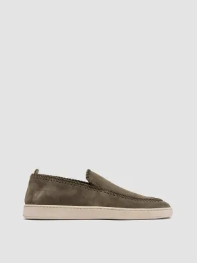 HERBIE 011 - Green Suede Penny Loafers,Men