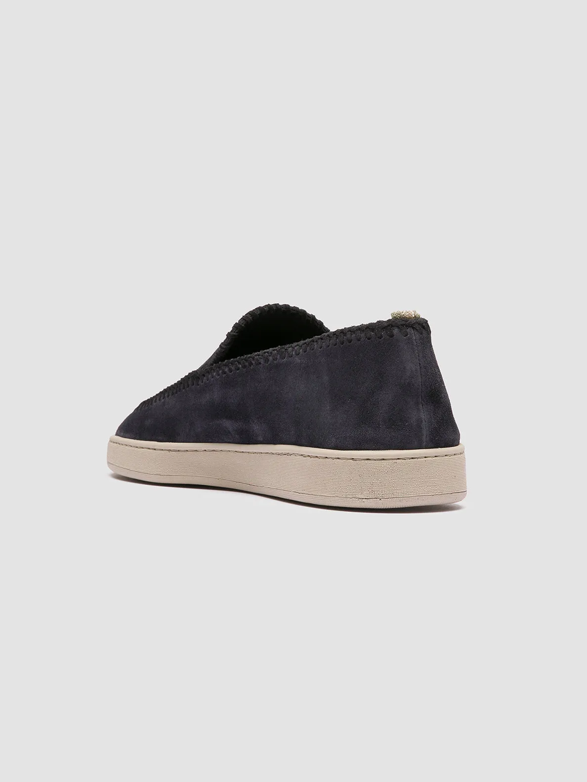 HERBIE 011 - Navy Suede Penny Loafers,Men