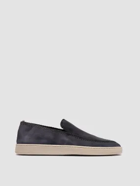 HERBIE 011 - Navy Suede Penny Loafers,Men