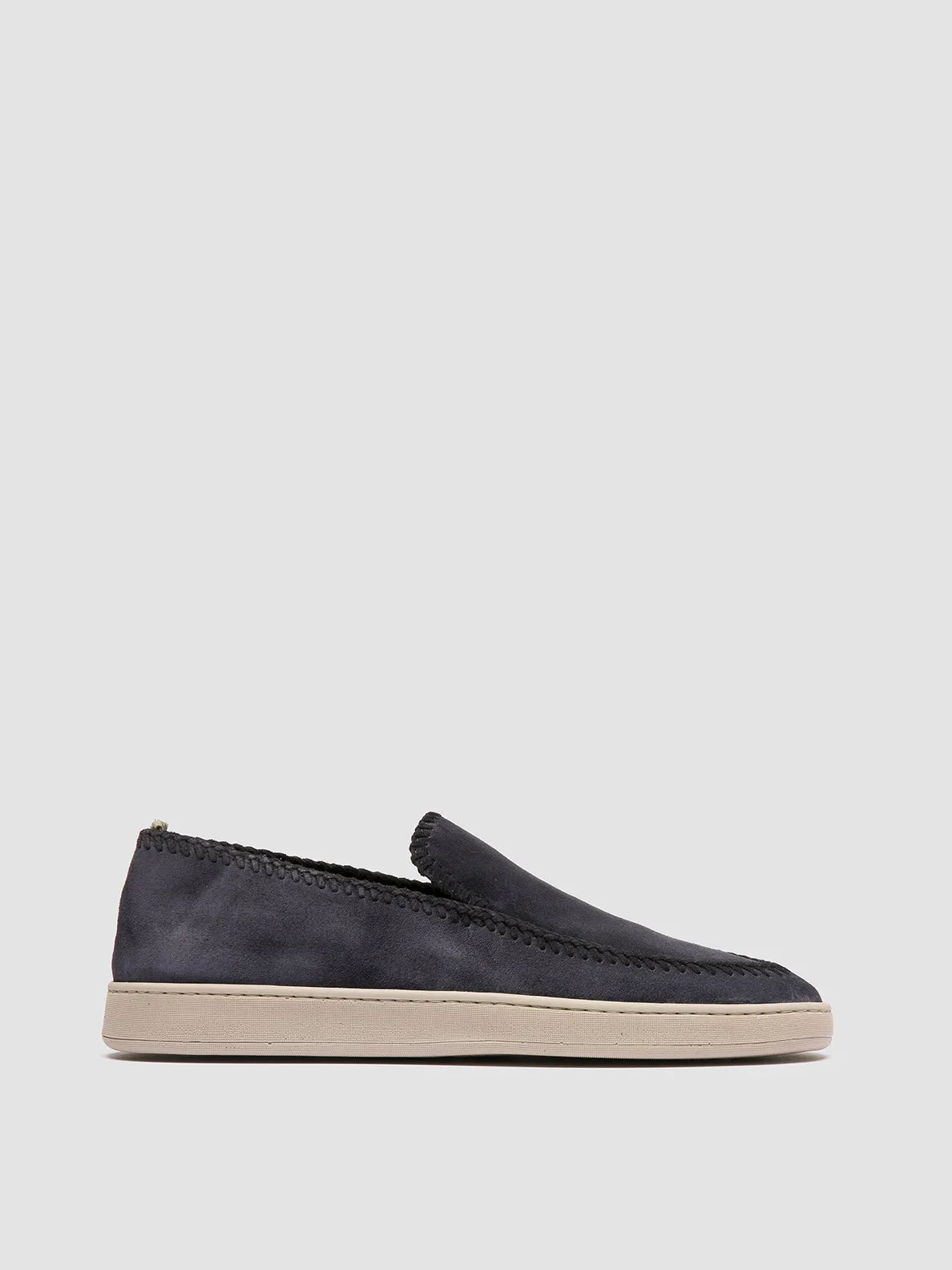 HERBIE 011 - Navy Suede Penny Loafers,Men
