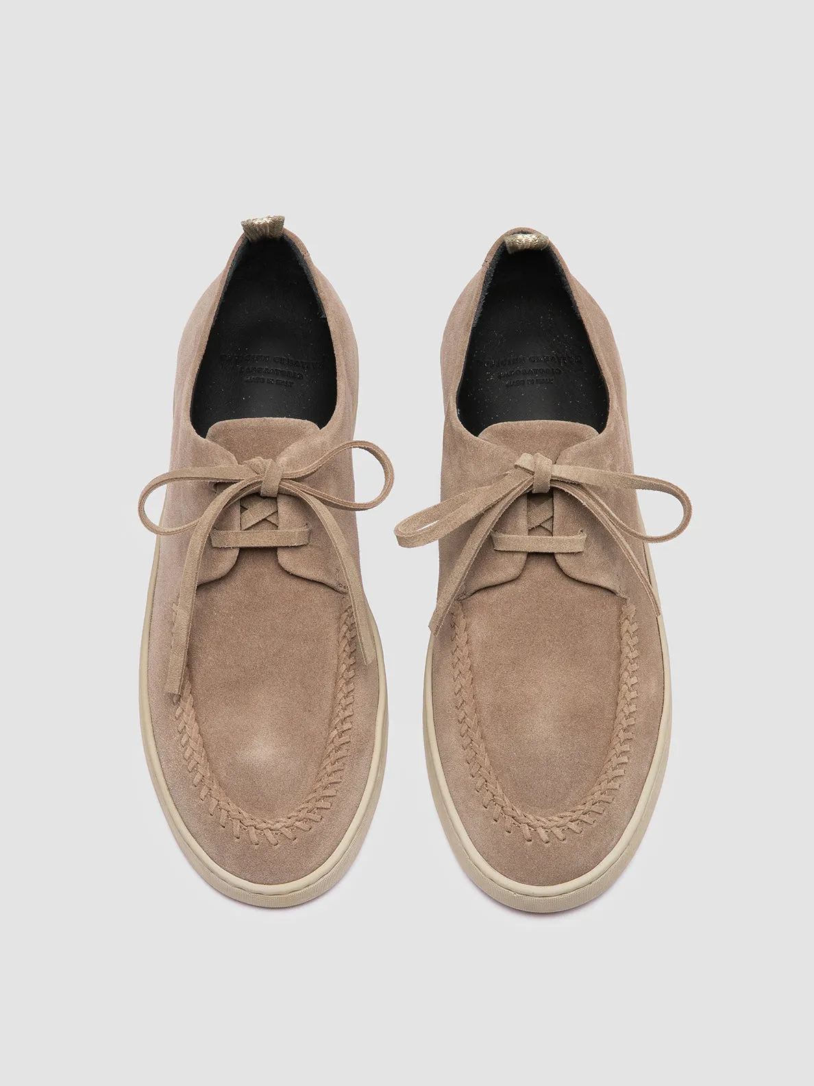 HERBIE 012 - Taupe Suede Derby Shoes,Men