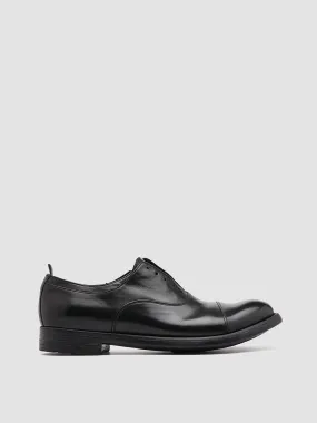 HIVE 004 - Black Leather Oxford Shoes,Men Derby Shoes