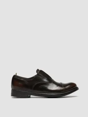 HIVE 004 - Brown Leather Oxford Shoes,Men Derby Shoes