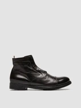 HIVE 005 - Brown Leather Zipped Boots,Men Boots