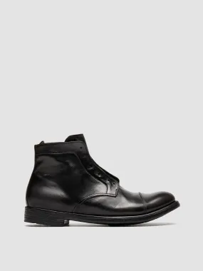 HIVE 005 - Grey Leather Zipped Boots,Men Boots