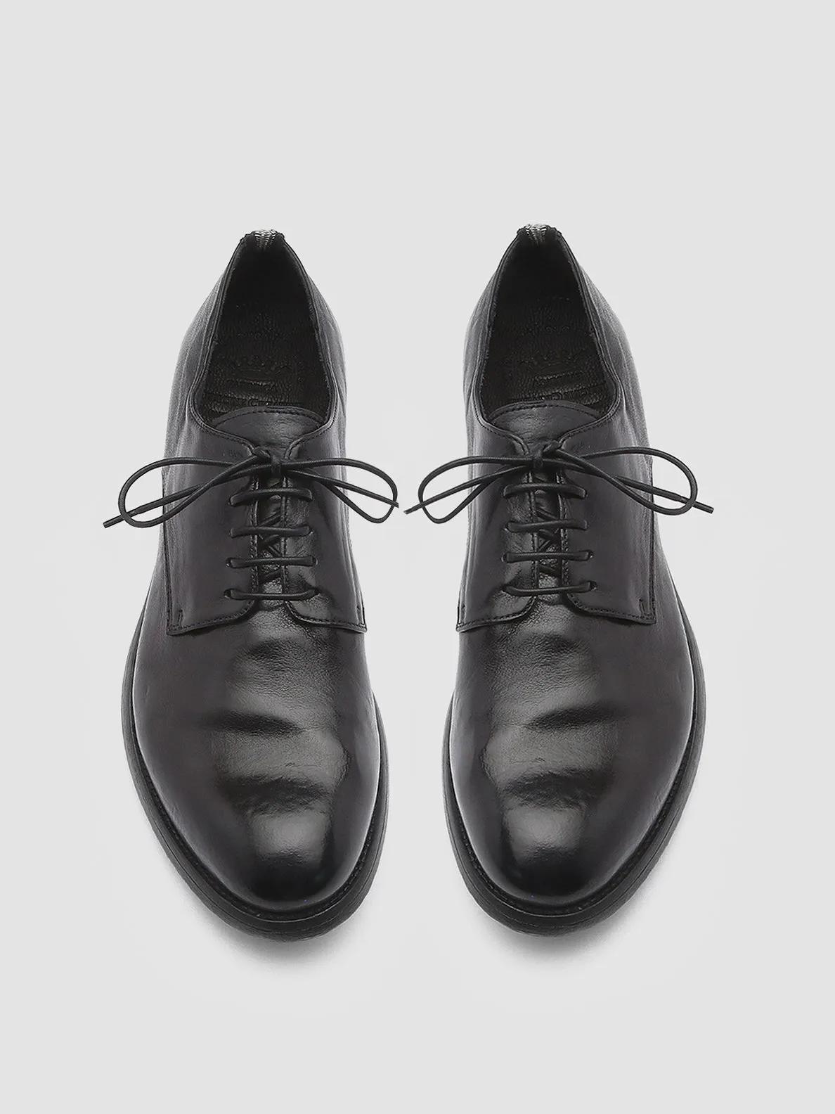 HIVE 008 - Black Leather Derby Shoes,Men Derby Shoes