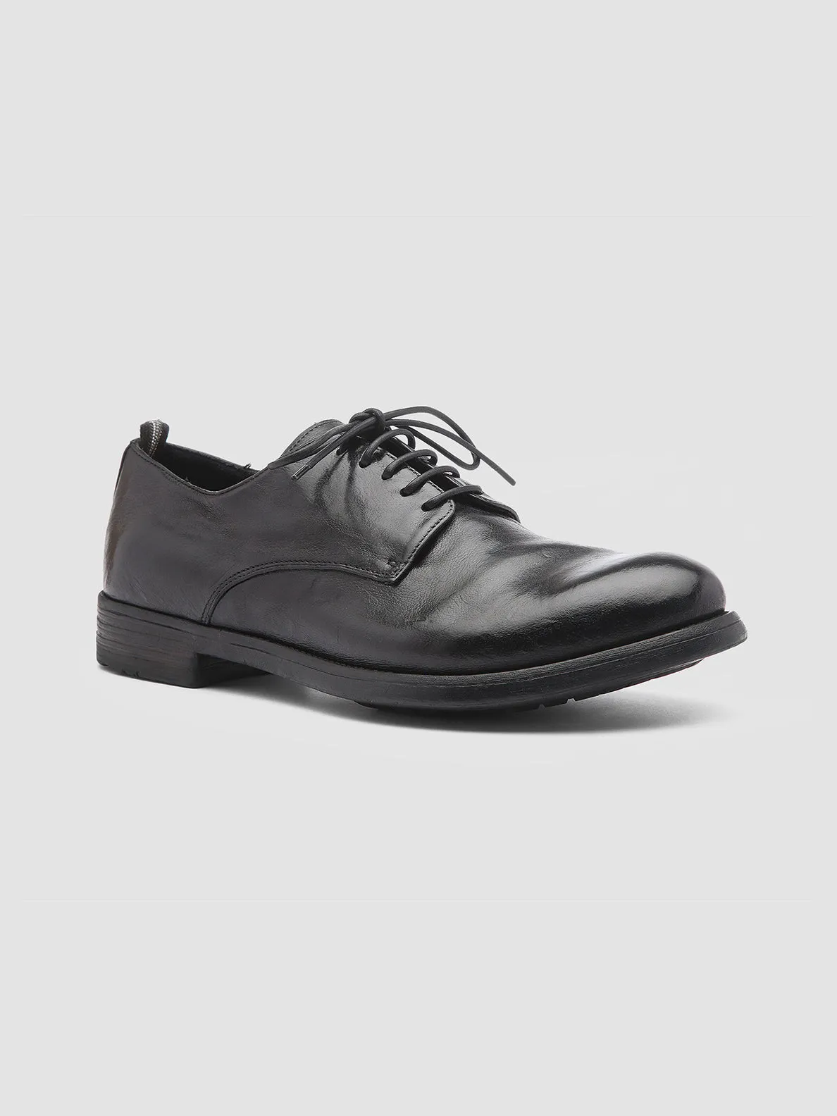 HIVE 008 - Black Leather Derby Shoes,Men Derby Shoes