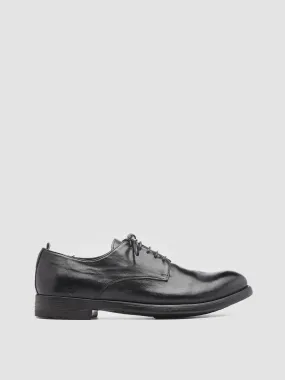 HIVE 008 - Black Leather Derby Shoes,Men Derby Shoes
