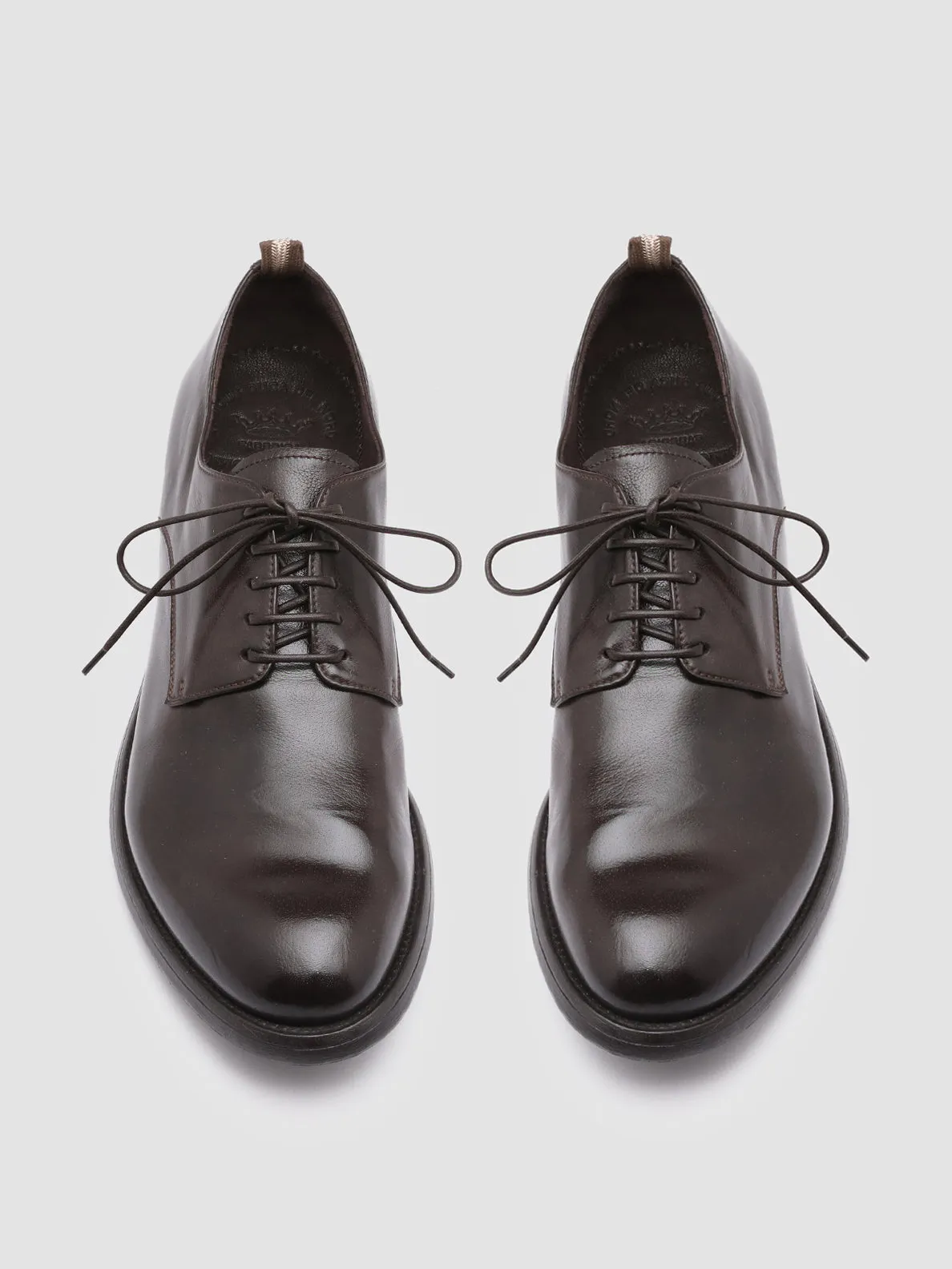 HIVE 008 - Brown Leather Derby Shoes,Men Derby Shoes