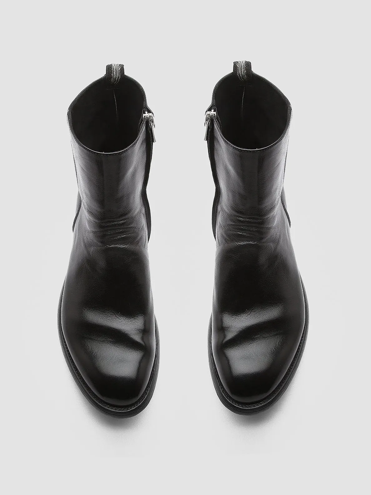 HIVE 010 - Black Leather Boots,Men Boots