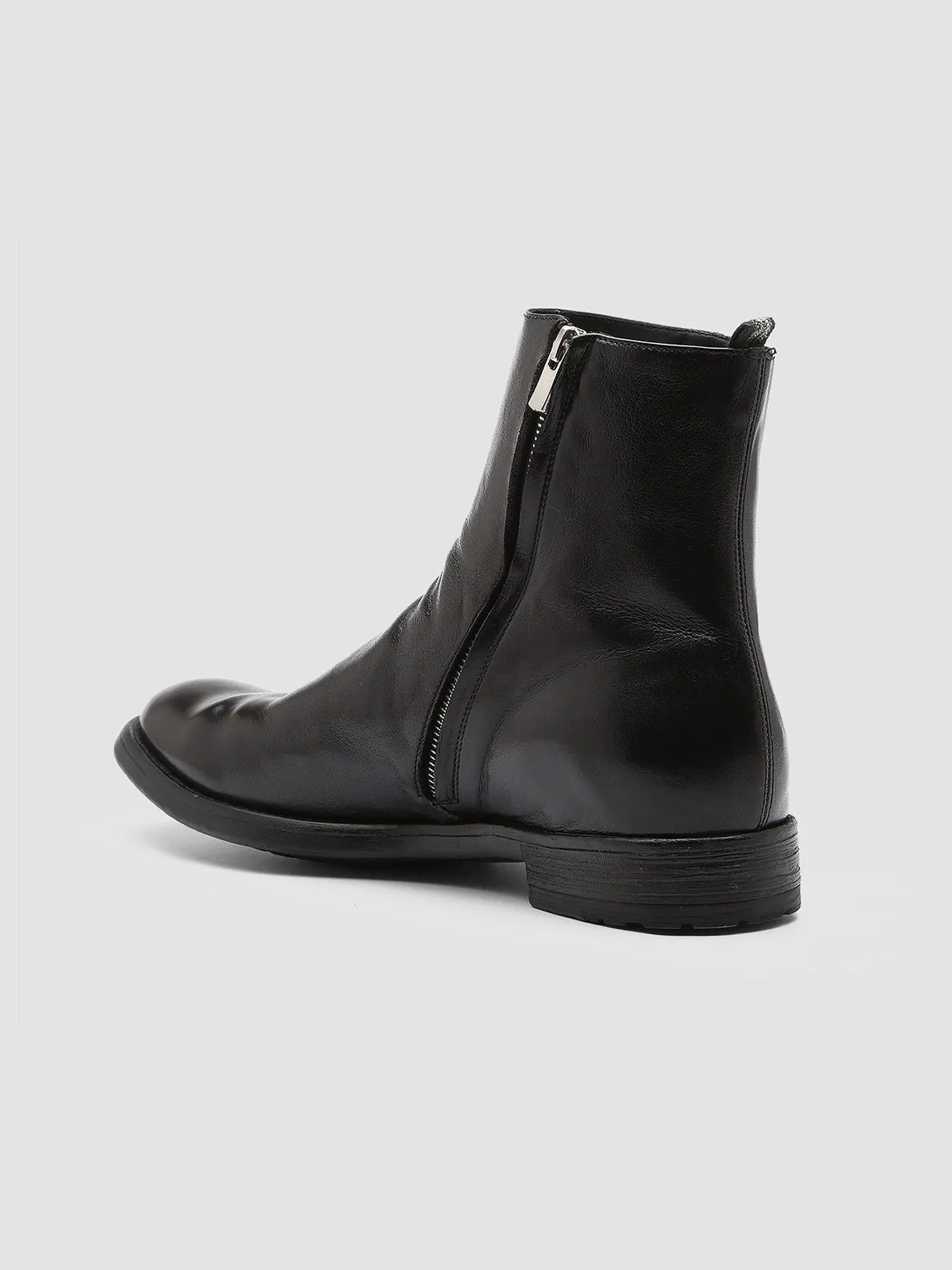 HIVE 010 - Black Leather Boots,Men Boots