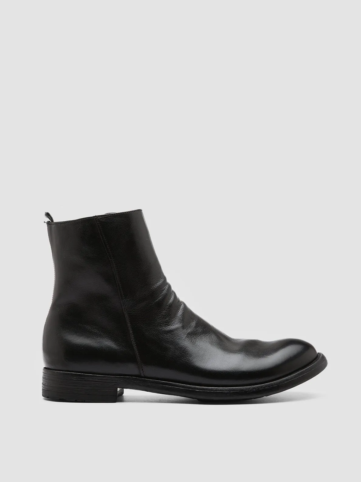 HIVE 010 - Black Leather Boots,Men Boots