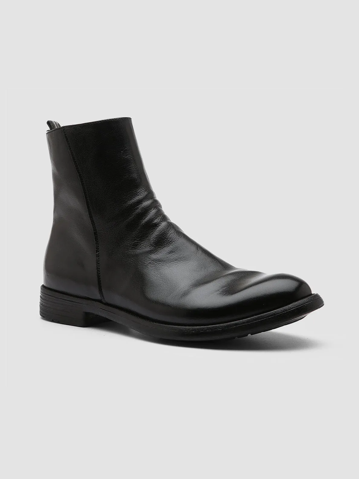 HIVE 010 - Black Leather Boots,Men Boots