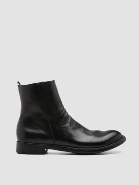 HIVE 010 - Black Leather Boots,Men Boots