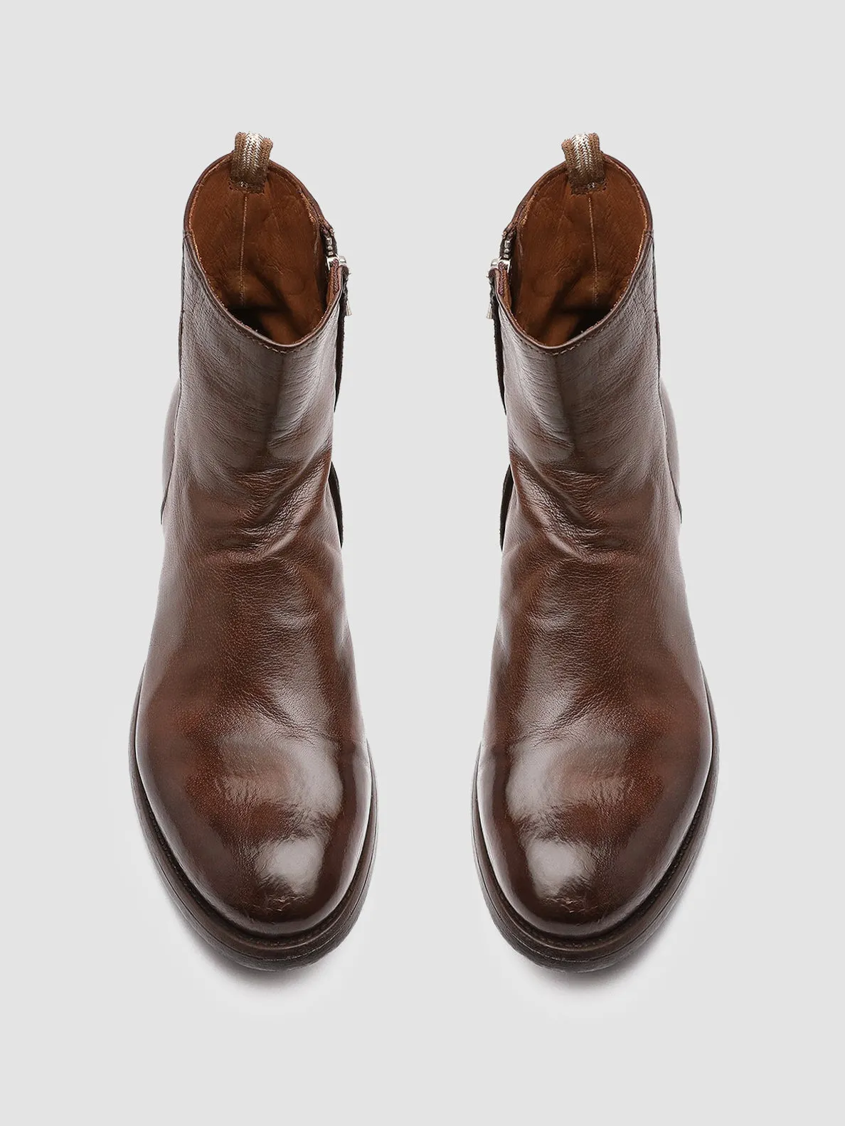 HIVE 010 - Brown Leather Boots,Men Boots