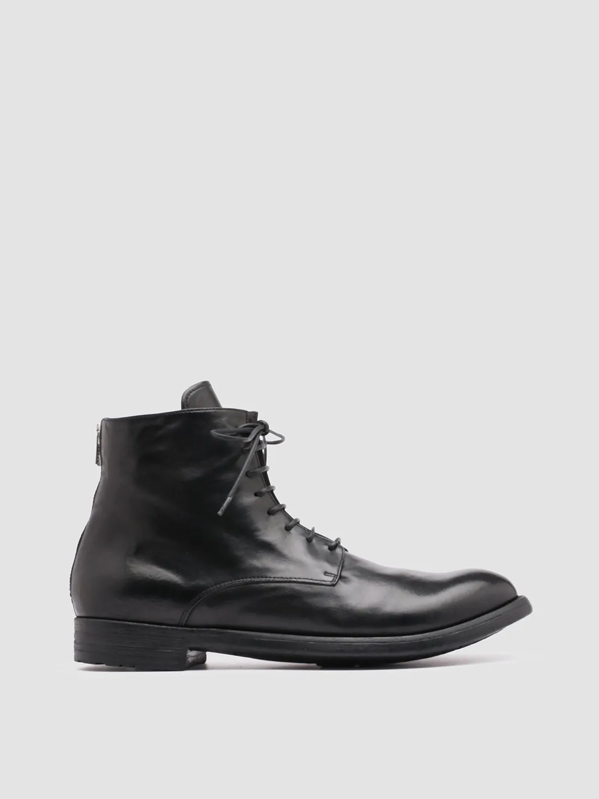 HIVE 016 - Black Leather Boots,Men Boots