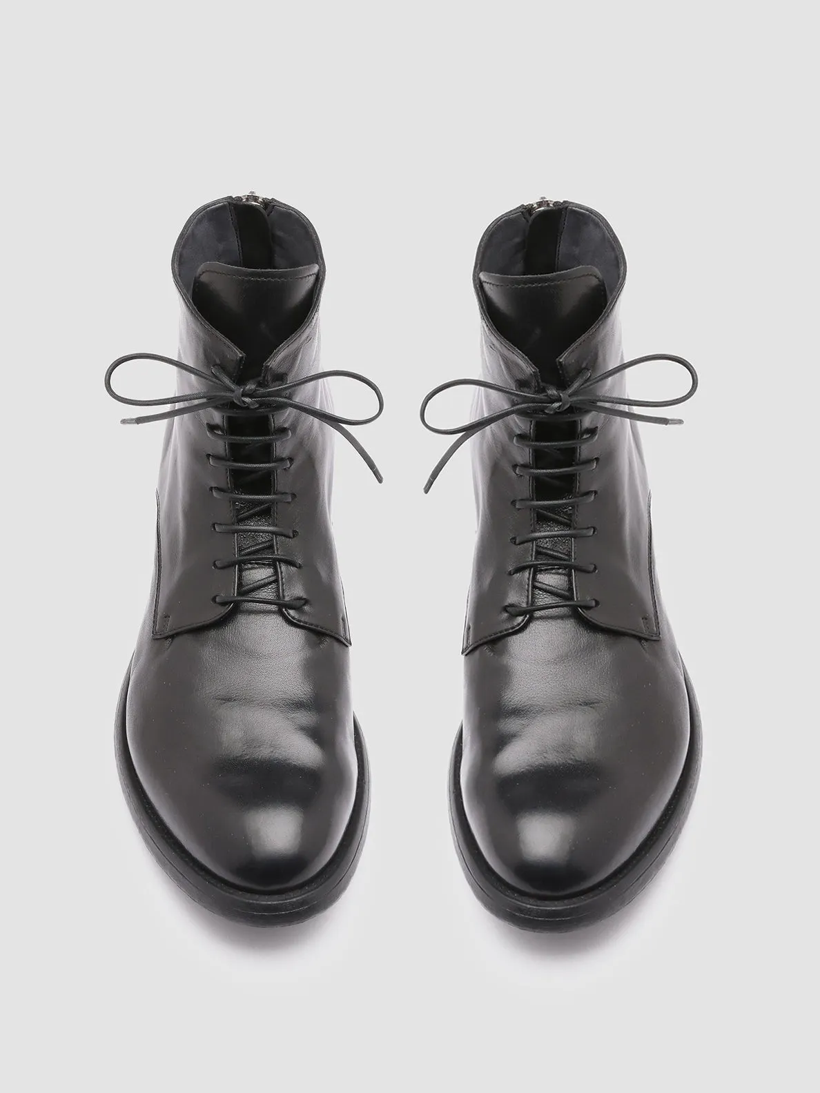 HIVE 016 - Black Leather Boots,Men Boots