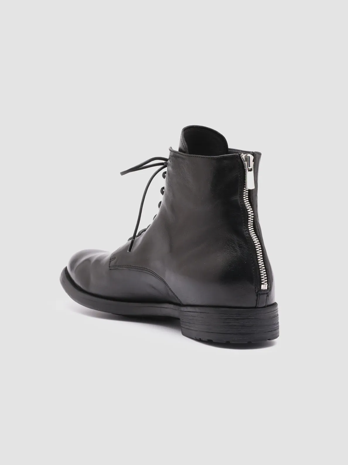HIVE 016 - Black Leather Boots,Men Boots