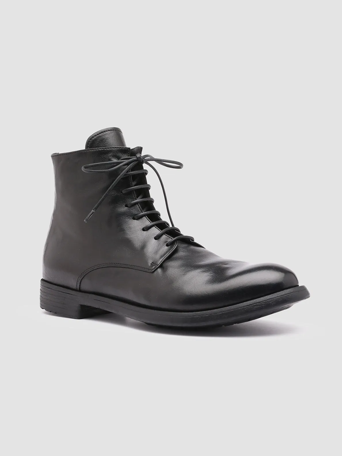 HIVE 016 - Black Leather Boots,Men Boots