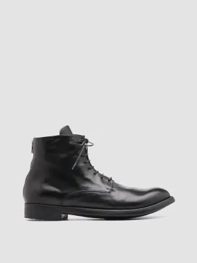 HIVE 016 - Black Leather Boots,Men Boots
