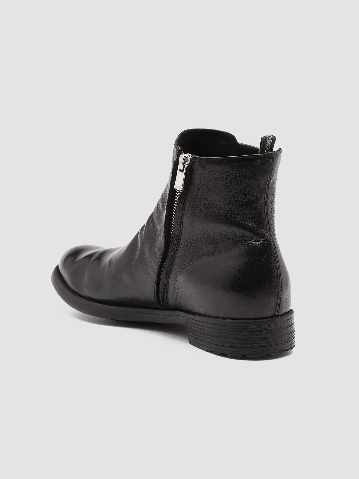 HIVE 036 - Black Leather Ankle Boots,Men Boots