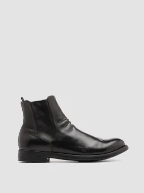 HIVE 036 - Black Leather Ankle Boots,Men Boots