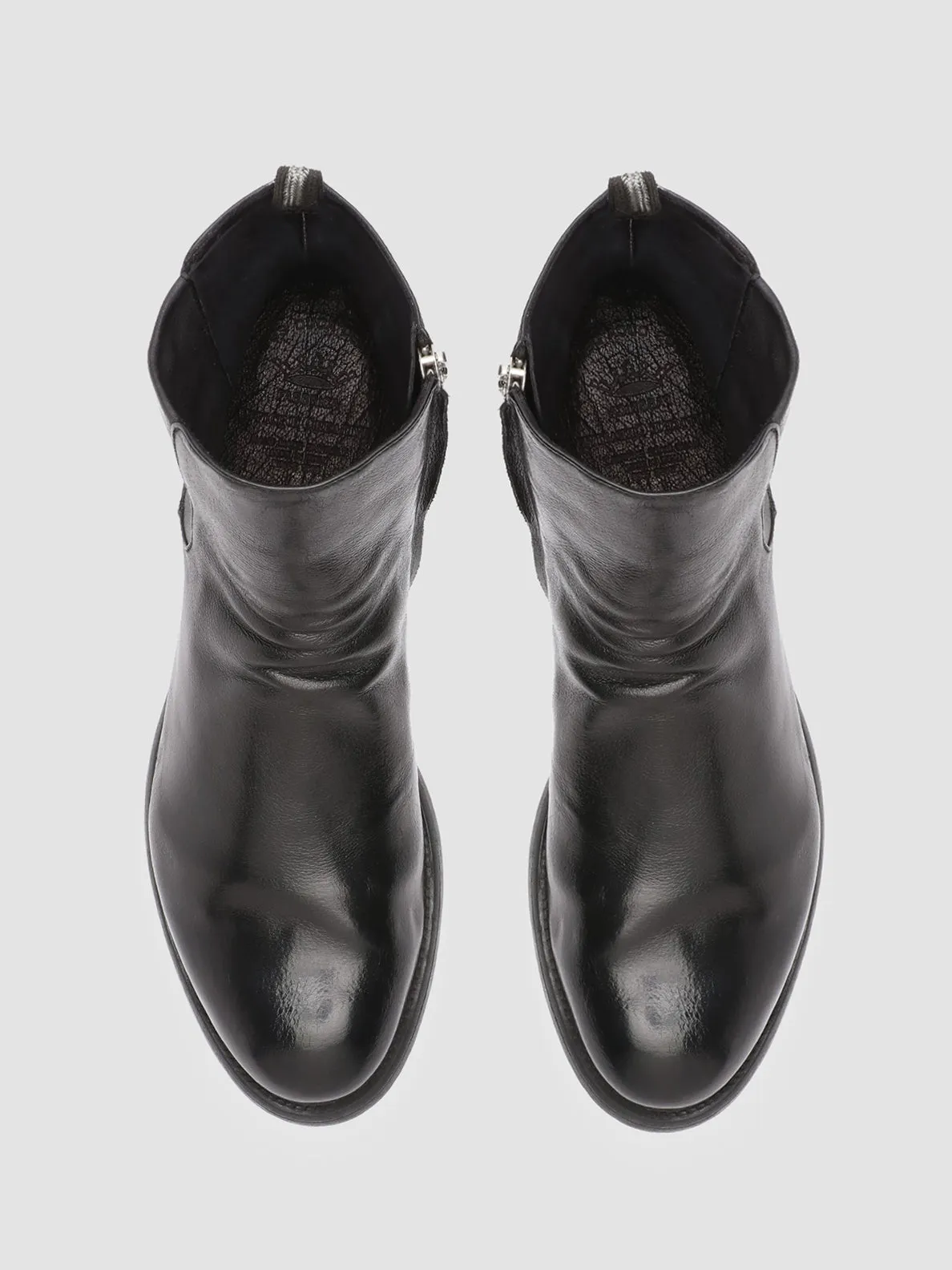 HIVE 036 - Black Leather Ankle Boots,Men Boots