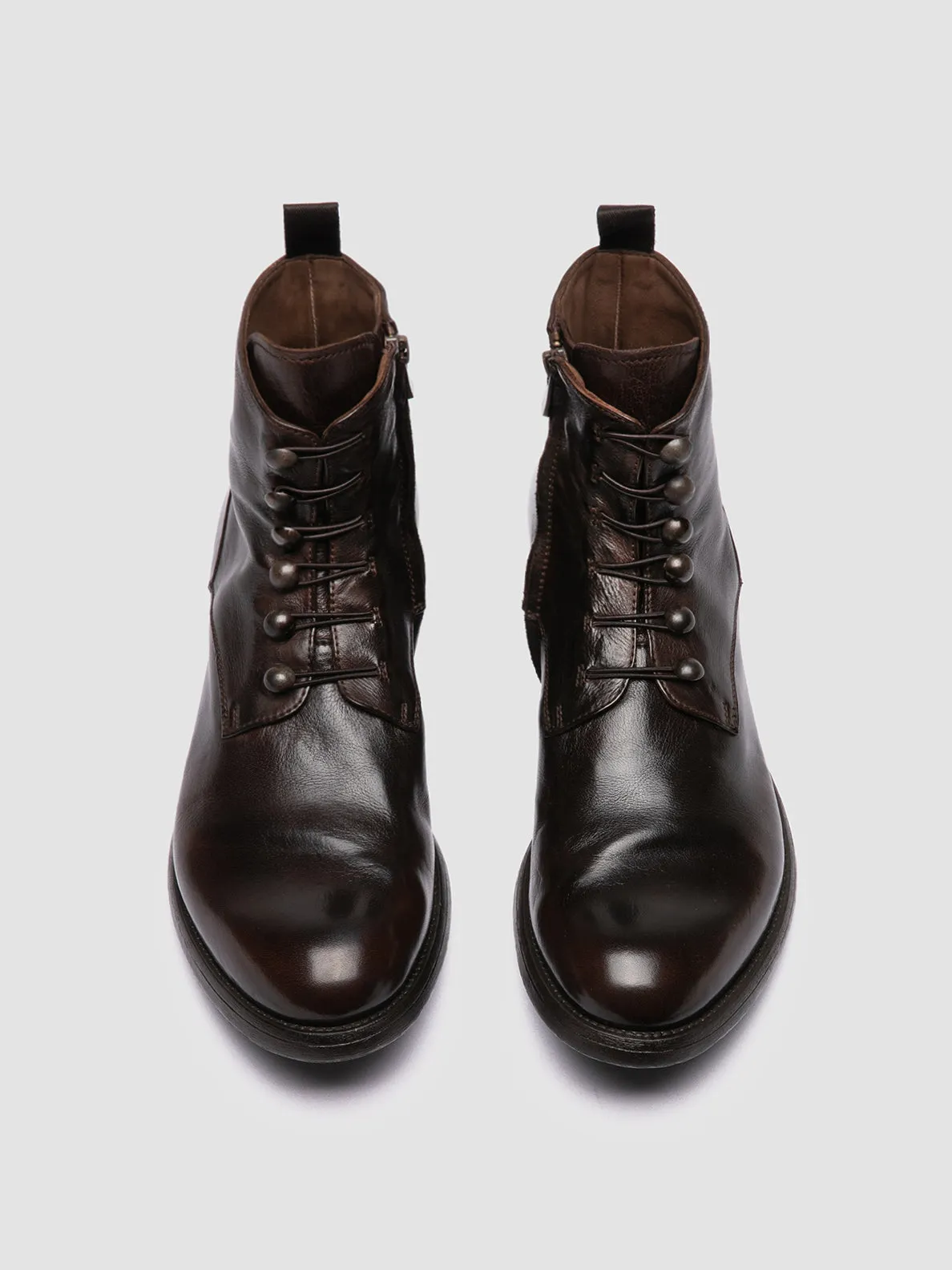 HIVE 051 - Brown Leather Zipped Boots,Men Boots