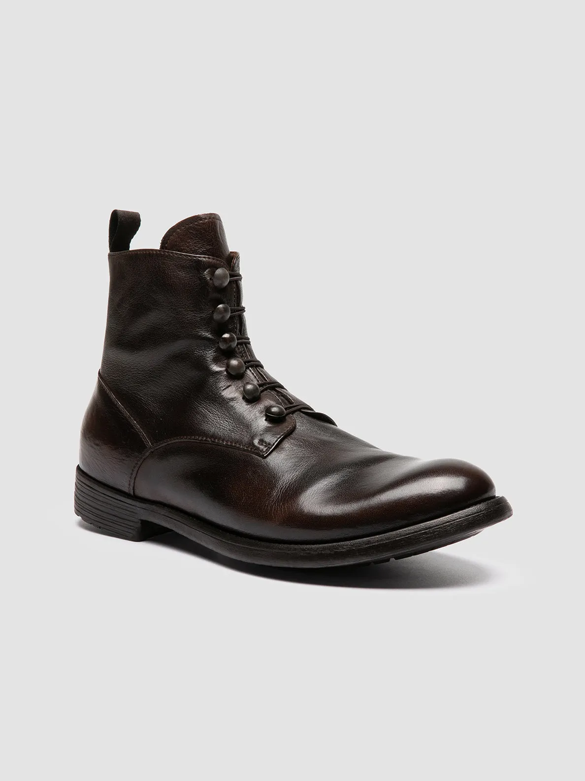 HIVE 051 - Brown Leather Zipped Boots,Men Boots