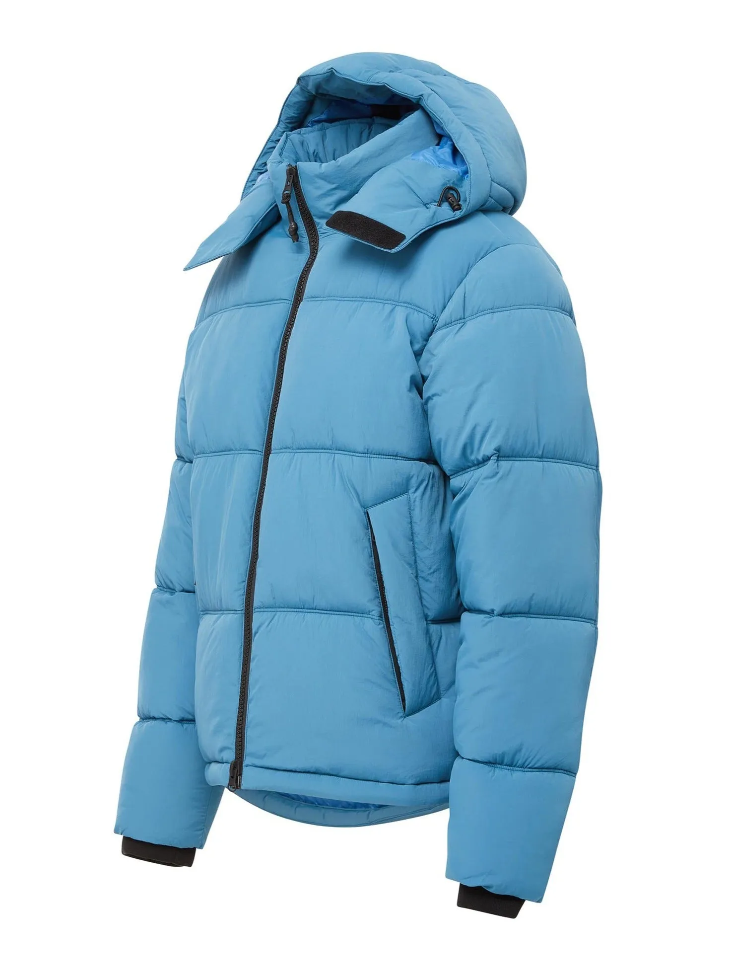 Hooded Puffer - Blue Steel,Women