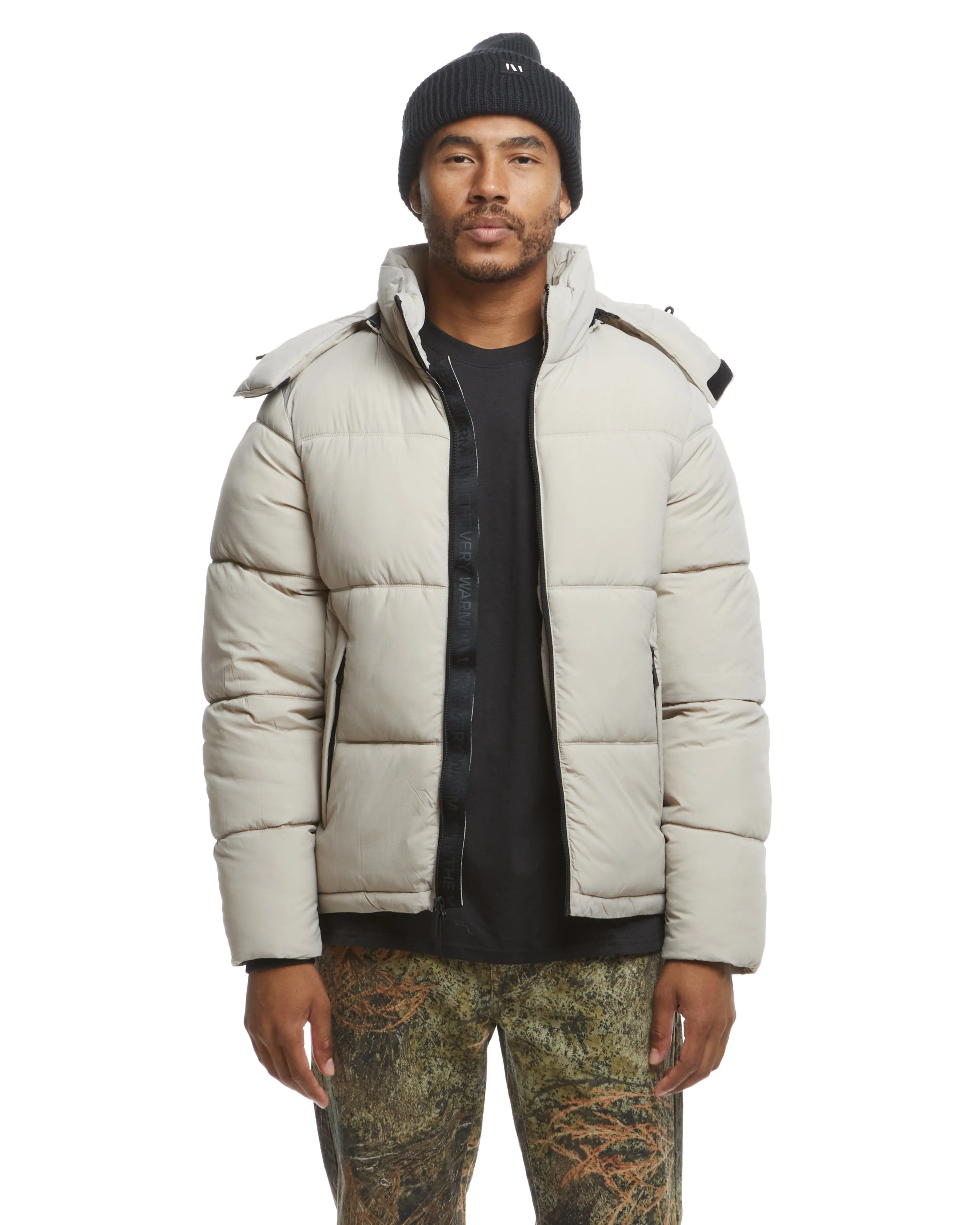 Hooded Puffer - Latte,Women