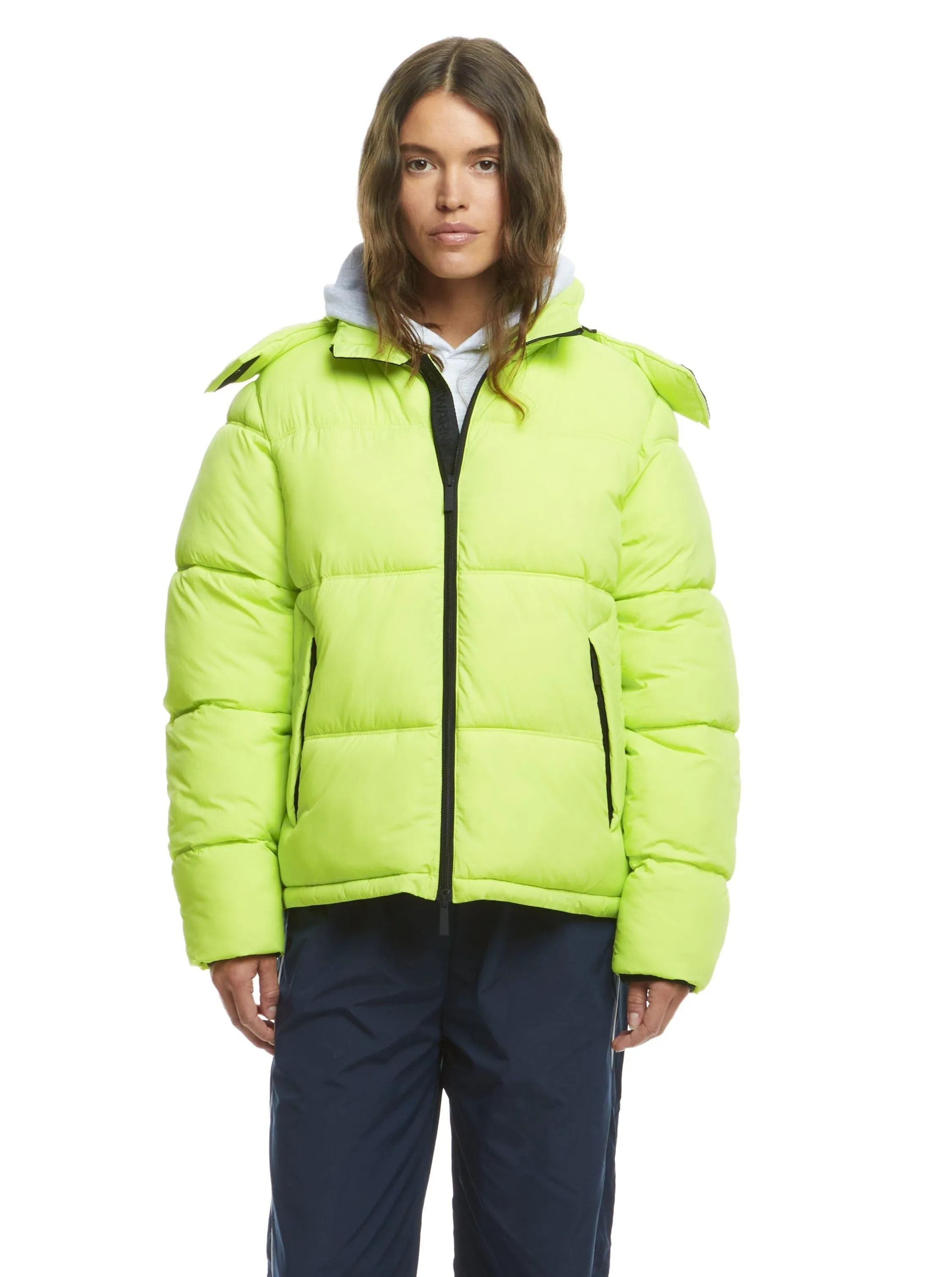Hooded Puffer - Lime,Men