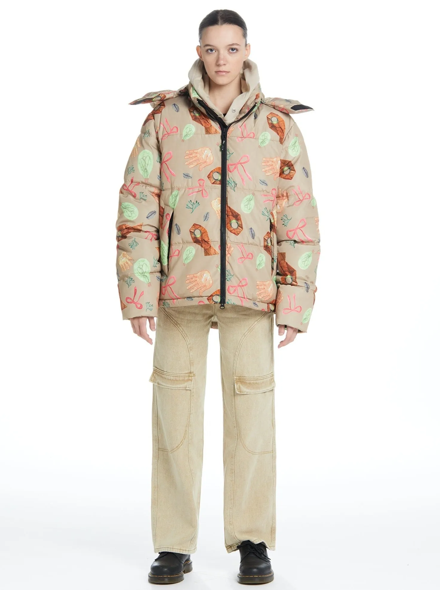 Hooded Puffer - Squid Taupe,Men