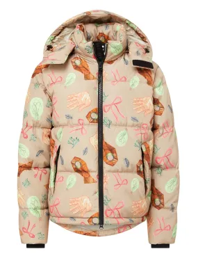 Hooded Puffer - Squid Taupe,Women