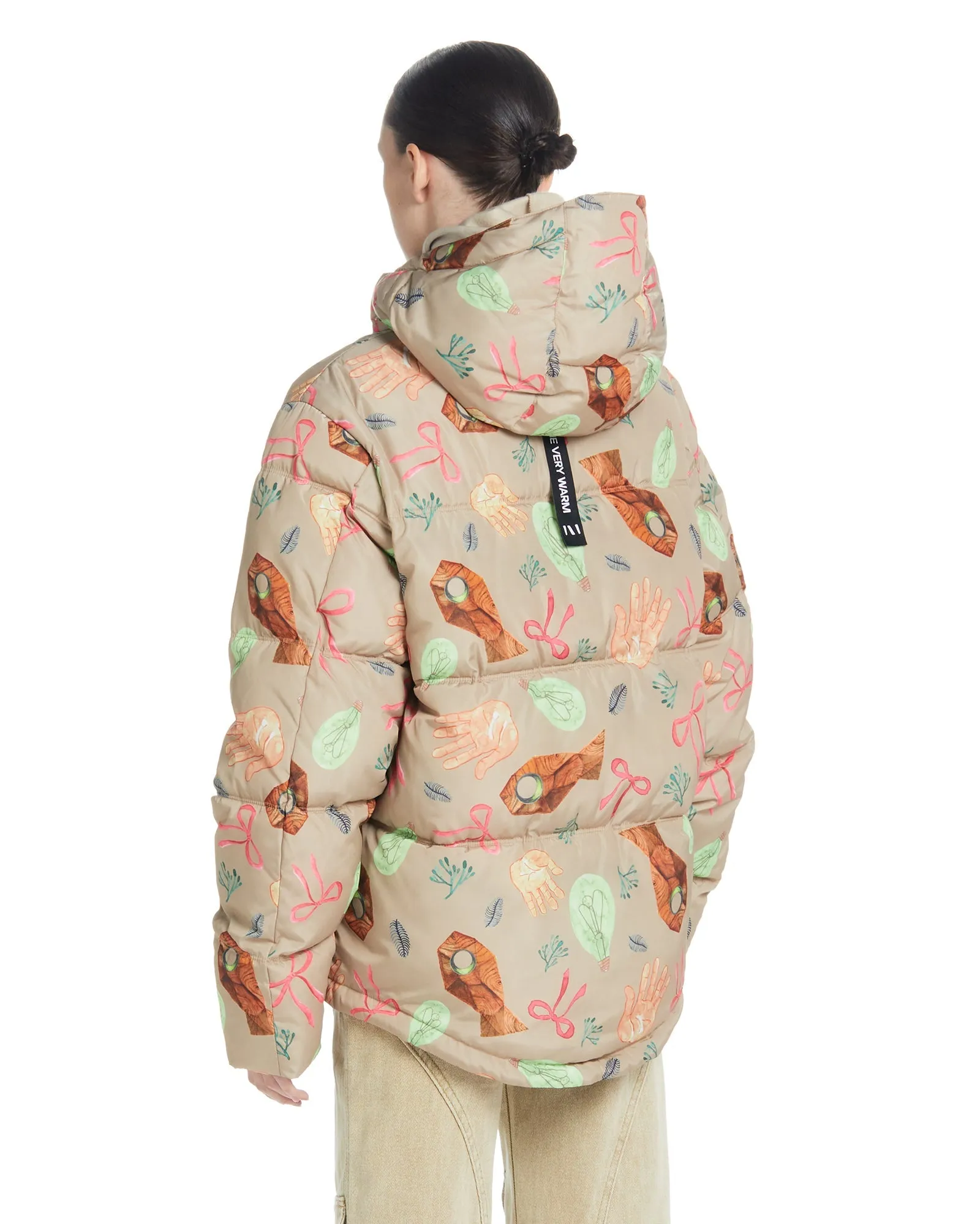 Hooded Puffer - Squid Taupe,Women
