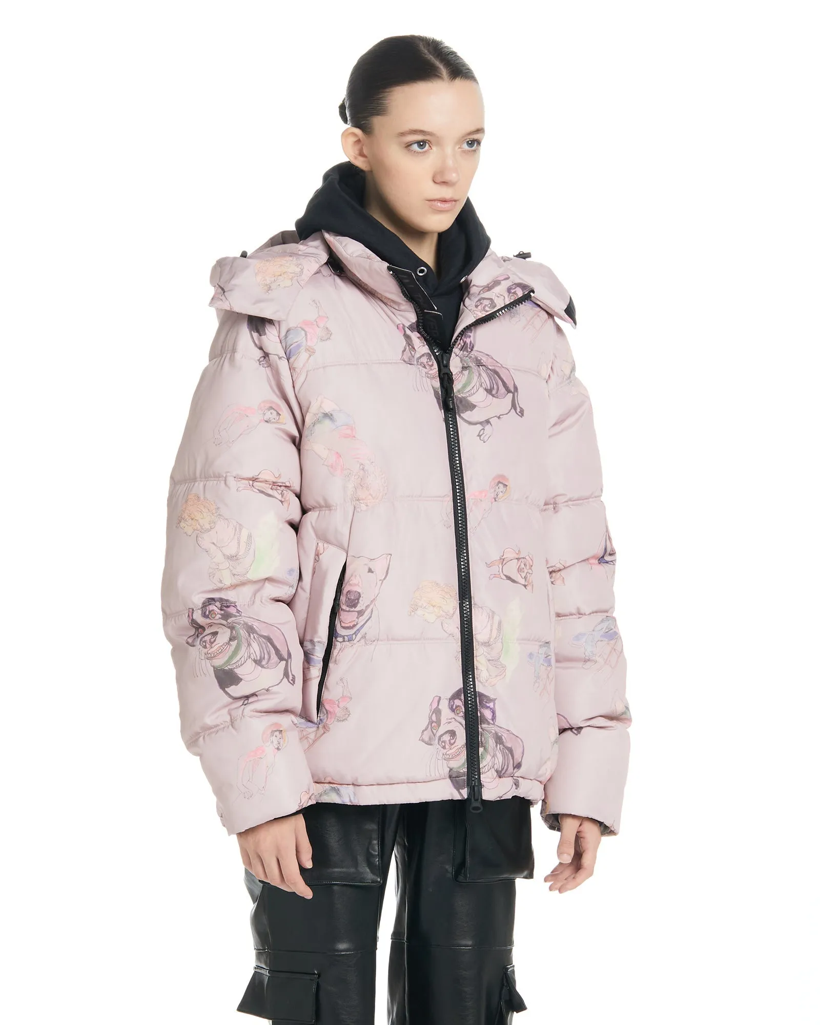 Hooded Puffer - Yuri Pink,Men