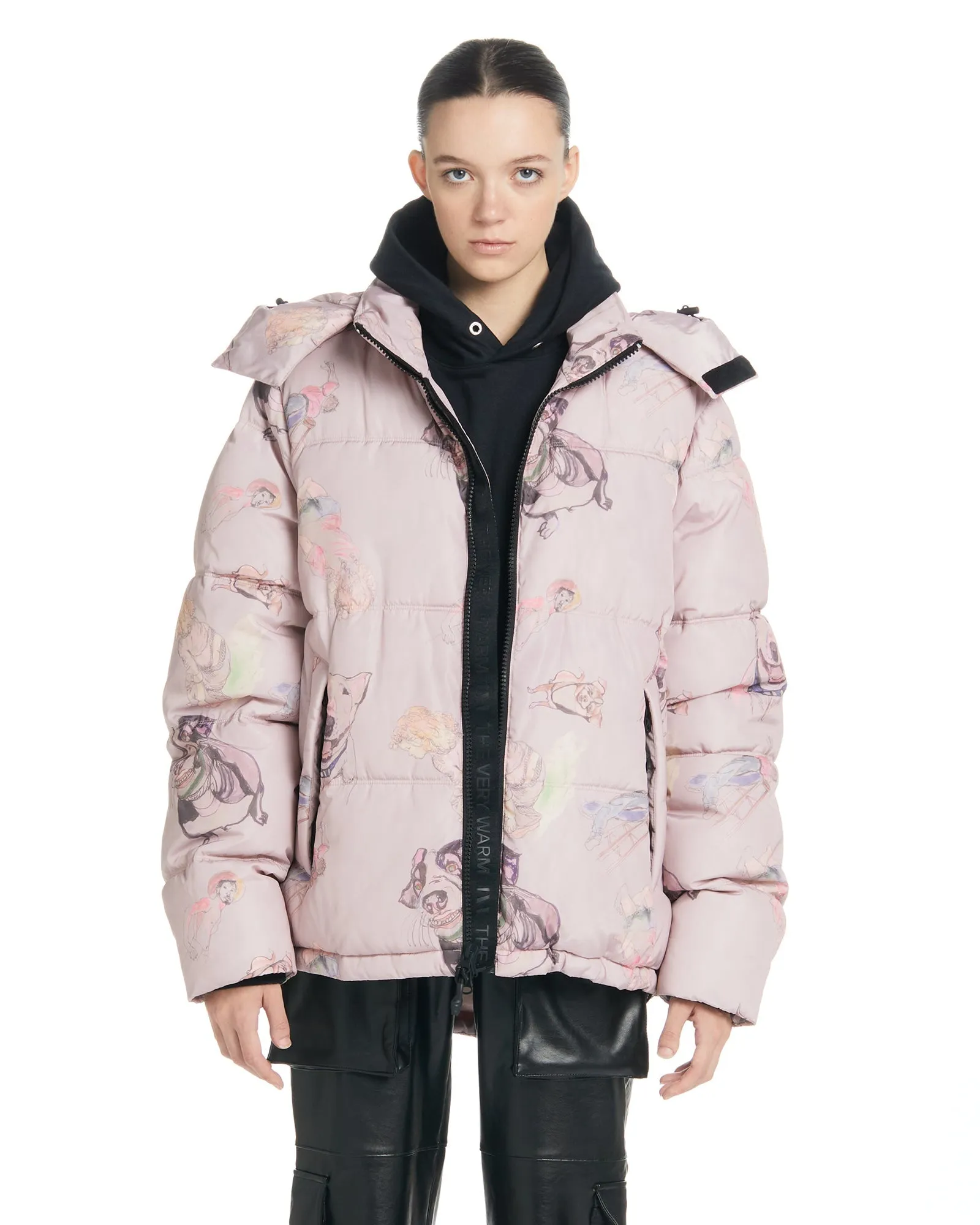 Hooded Puffer - Yuri Pink,Men