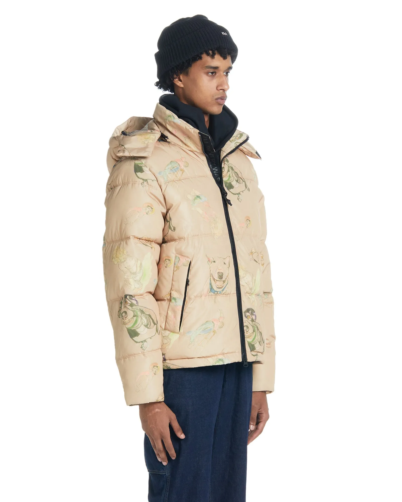 Hooded Puffer - Yuri Taupe,Men