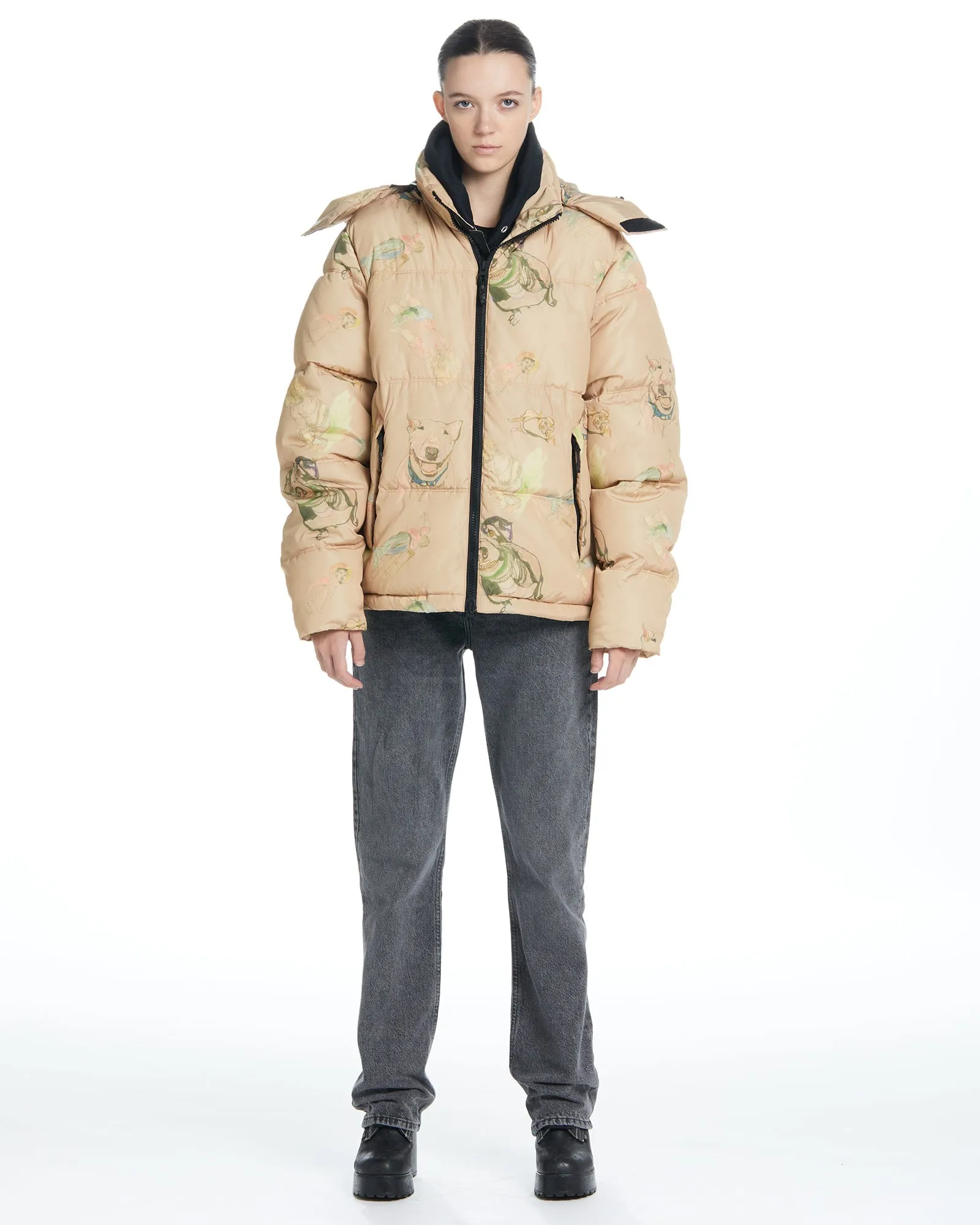 Hooded Puffer - Yuri Taupe,Men