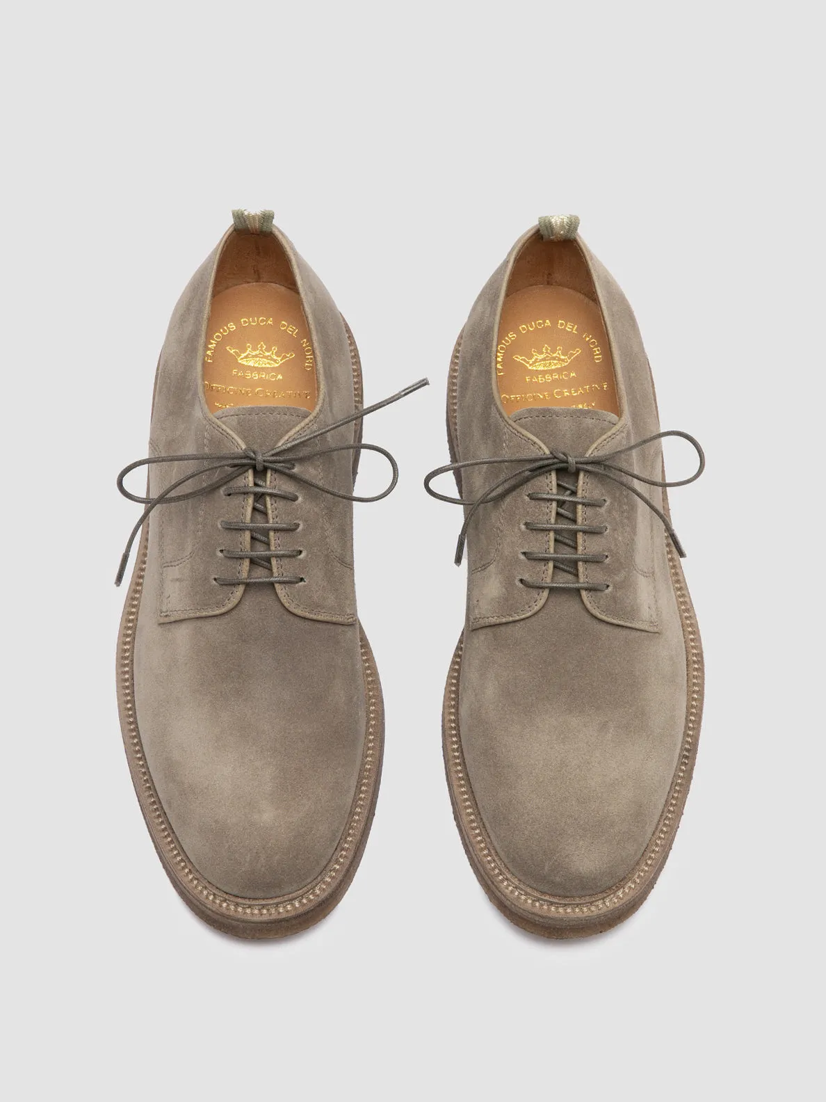 HOPKINS CREPE 115 - Grey Suede Derby Shoes,Men Derby Shoes