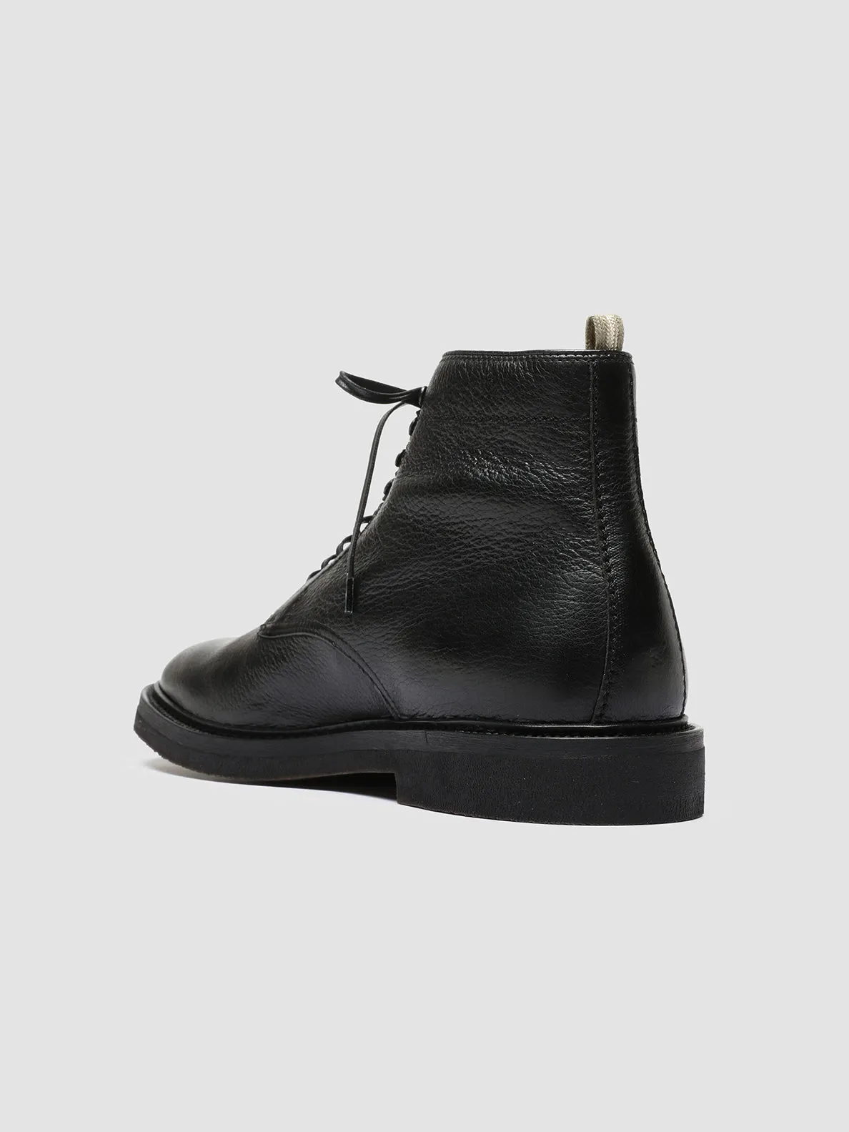 HOPKINS FLEXI 203 - Black Leather Lace-up Boots,Men Boots