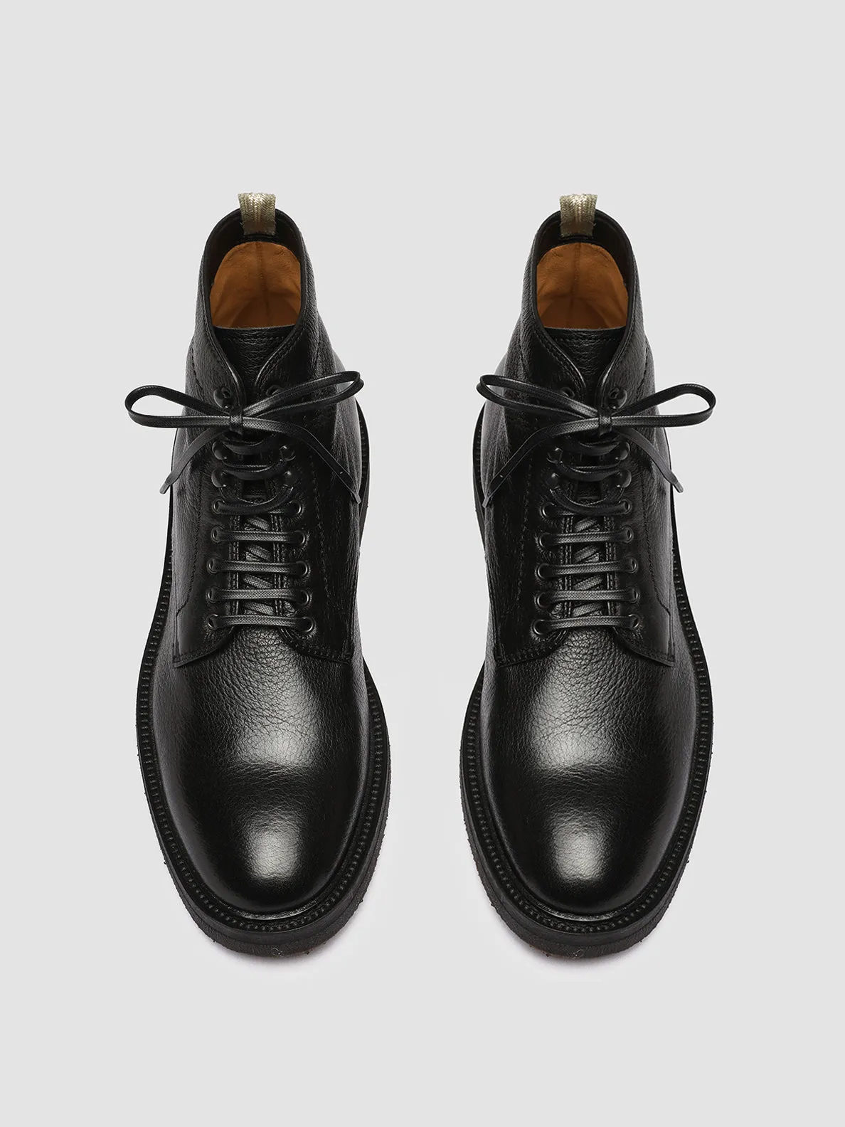 HOPKINS FLEXI 203 - Black Leather Lace-up Boots,Men Boots