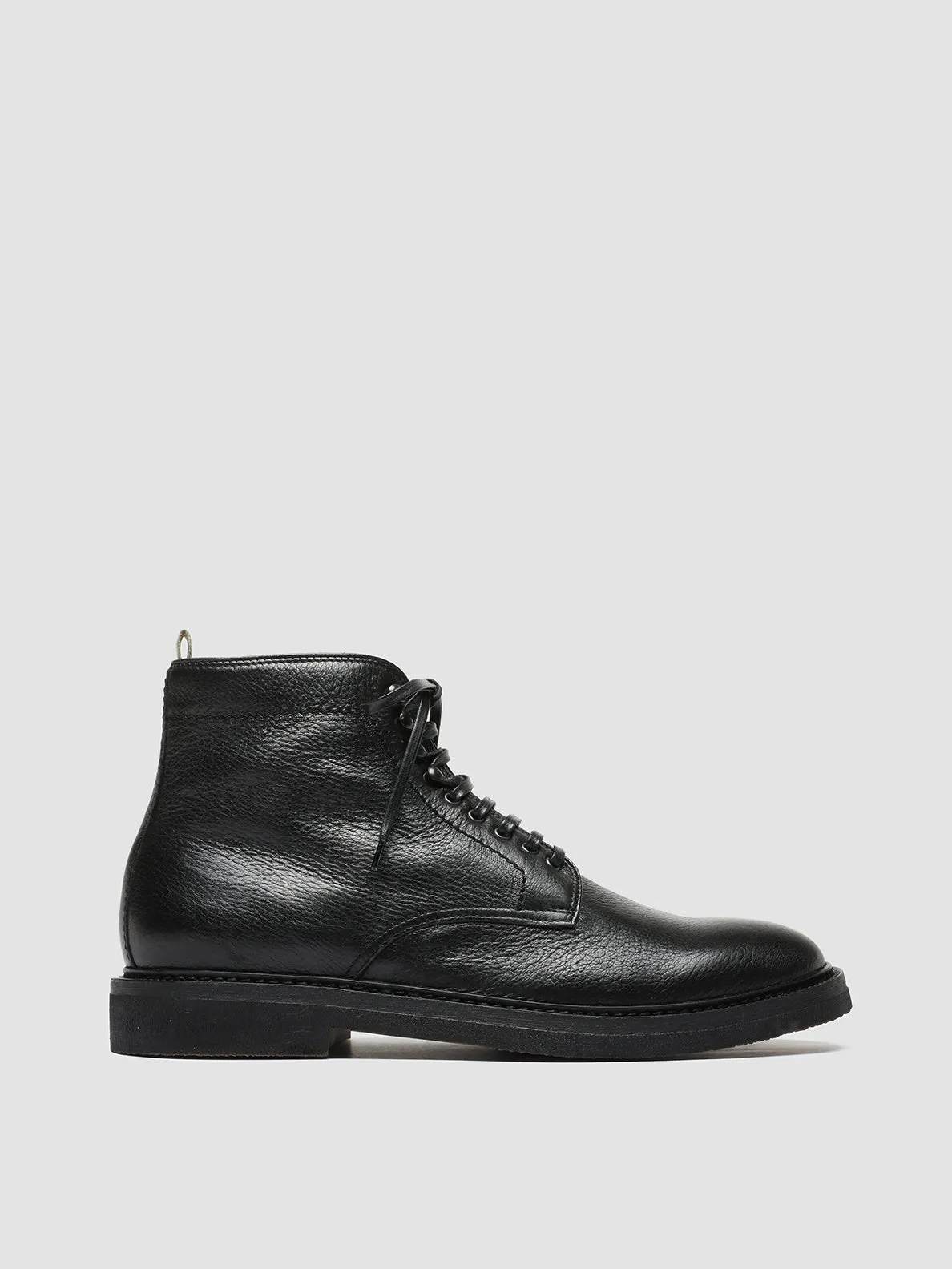 HOPKINS FLEXI 203 - Black Leather Lace-up Boots,Men Boots
